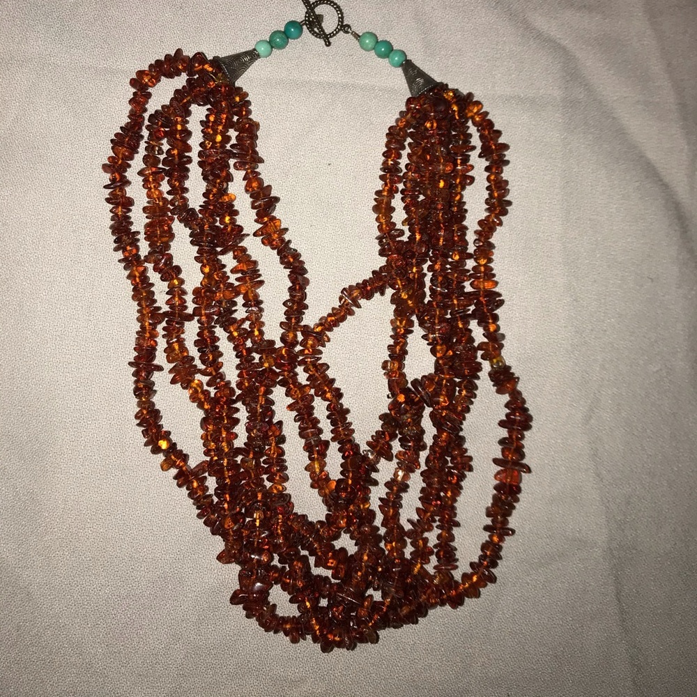Agate real stone necklace.